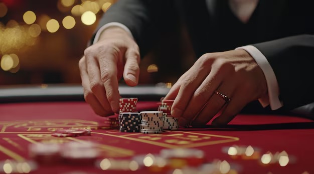 Live casino dealer studio with multiple game feeds